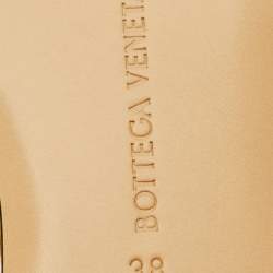 Pre Owned صندل سلايد فلات بوتيغا فينيتا جلد ميتاليك ذهبي كويتد مقاس 38