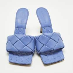 Pre Owned صندل سلايد بوتيغا فينيتا جلد أخضر زيتي مقاس 38