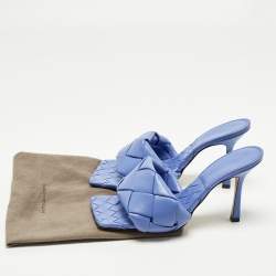 Pre Owned صندل سلايد بوتيغا فينيتا جلد أخضر زيتي مقاس 38