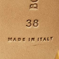 Pre Owned صندل بوتيغا فينيتا جلد أسود مربع برباط للكاحل بمقاس 38