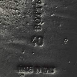 Pre Owned صندل بوتيغا فينيتا فلات جلد أحمر وبراءات اختراع جلد مقاس 40