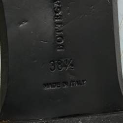 Pre Owned خُفّ مُسطَّح بوتيغا فينيتا "فياندرا" جلد إنتريتشياتو رمادي مقاس 38.5