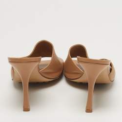 مملوكة مسبقًا Bottega Veneta Strech Size 42 Brown Leather Slide Sandals