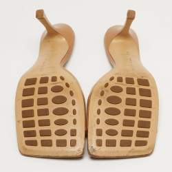 مملوكة مسبقًا Bottega Veneta Strech Size 42 Brown Leather Slide Sandals