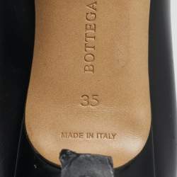 Pre Owned Bottega Veneta Loved Madame Size 35 Black Calf Hair and Leather Loafer Pumps