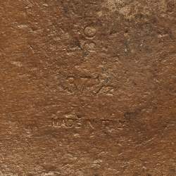 Pre Owned Bottega Veneta Size 37.5 Black Intrecciato Leather Flat Slip On