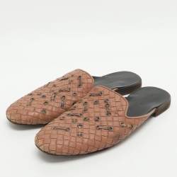 مملوكة مسبقًا خُفّ مُسطَّح بوتيغا فينيتا "فياندرا" جلد إنتريتشياتو رمادي مقاس 38.5