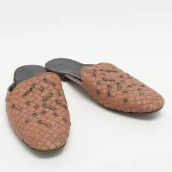 مملوكة مسبقًا خُفّ مُسطَّح بوتيغا فينيتا "فياندرا" جلد إنتريتشياتو رمادي مقاس 38.5