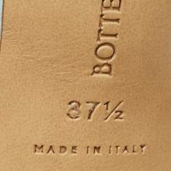 Pre Owned صندل سلايد بوتيغا فينيتا ليدو جلد أزرق مغزول مقاس 36.5