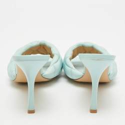 مملوكة مسبقًا صندل سلايد بوتيغا فينيتا ليدو جلد أزرق مغزول مقاس 36.5