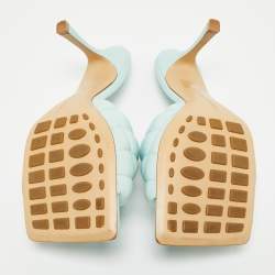 مملوكة مسبقًا صندل سلايد بوتيغا فينيتا ليدو جلد أزرق مغزول مقاس 36.5