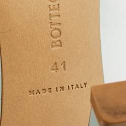 مملوكة مسبقًا صندل سلايد بوتيغا فينيتا ليدو جلد أزرق مغزول مقاس 36.5