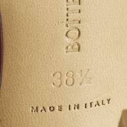 Pre Owned Bottega Veneta Strech Size 38.5 Red Leather Slide Sandals