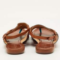 Pre Owned Bottega Veneta Size 39 Multicolor Leather and Snakeskin Slingback Flats