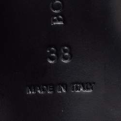 Pre Owned Bottega Veneta kitten Heel Size 38 Black Leather Mary Jane Pumps