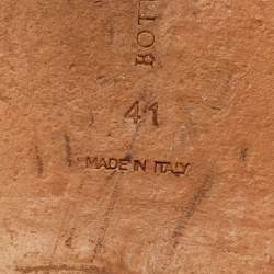 Pre Owned Bottega Veneta Ravello Size 41 Gold Intrecciato Leather Flat Slide