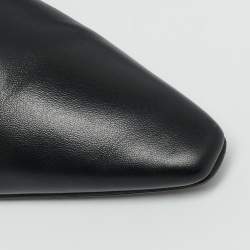 Pre Owned Bottega Veneta Veneta Size 37 Black Leather Pointed Toe Pumps