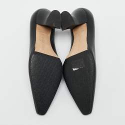Pre Owned Bottega Veneta Veneta Size 37 Black Leather Pointed Toe Pumps