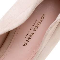 Pre Owned  Bottega Veneta Blush Pink Suede Platform Pumps Size 37.5