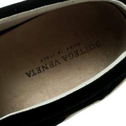 Bottega Veneta Blue Intrecciato Suede Slip On Sneakers Size 39.5