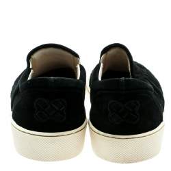 Bottega Veneta Blue Intrecciato Suede Slip On Sneakers Size 39.5