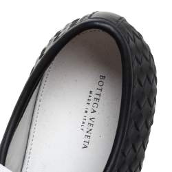 Pre Owned Bottega Veneta Black Intrecciato Leather Running Low Top Sneakers Size 39