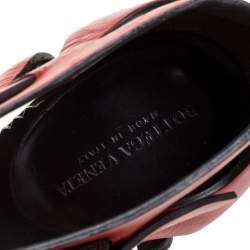 Bottega Veneta Red Lasercut Leather Ankle Strap Sandals Size 39.5