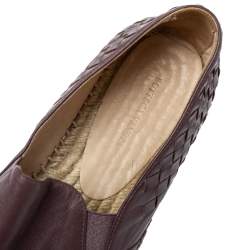 Bottega Veneta Brown Intrecciato Leather Espadrilles Flats Size 36