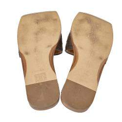 مملوكة مسبقًا صندل سلايد بوتيغا فينيتا أخضر زيتوني داكن إنترشياتو مقاس 41