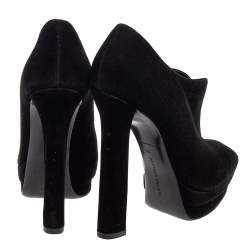 Pre Owned حذاء بوت كاحل بوتيغا فينيتا نعل سميك سويدى أسود مقاس 38