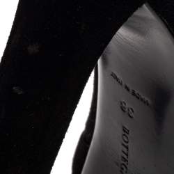 Pre Owned حذاء بوت كاحل بوتيغا فينيتا نعل سميك سويدى أسود مقاس 38