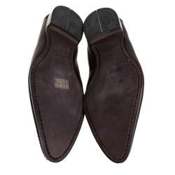 Bottega Veneta Brown Leather Pointed Toe Loafers Size 41