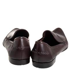 Bottega Veneta Brown Leather Pointed Toe Loafers Size 41