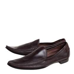 Bottega Veneta Brown Leather Pointed Toe Loafers Size 41