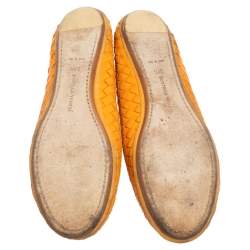حذاء باليرينا فلات بوتيغا فينيتا جلد إنترشياتو برتقالي مقاس 38.5