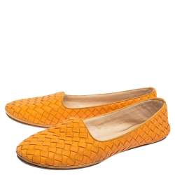 حذاء باليرينا فلات بوتيغا فينيتا جلد إنترشياتو برتقالي مقاس 38.5