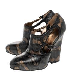 مملوكة مسبقًا حذاء بوت بوتيغا فينيتا جلد ثعبان البحر متعدد الألوان مقاس 35