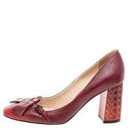 Bottega Veneta Red leather Ombre Cherbourg Pumps Size 38