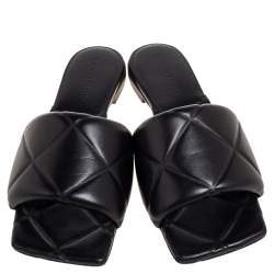 Pre Owned صندل سلايد بوتيغا فينيتا ليدو جلد بيج مقاس 38.5