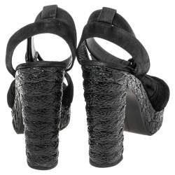 مملوكة مسبقًا صندل بوتيغا فينيتا نعل سميك إسبادريل مقوى سويدي إنترشياتو أزرق مقاس 38