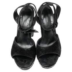 مملوكة مسبقًا صندل بوتيغا فين يتا نعل سميك إسبادريل مقوى سويدي إنترشياتو أزرق مقاس 38