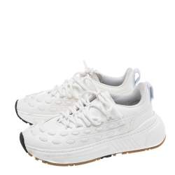 Pre Owned Bottega Veneta White Leather Speedster Sneakers Size 39