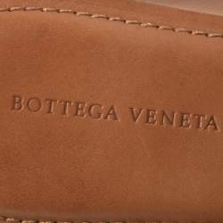 Pre Owned Bottega Veneta Brown Intrecciato Leather  Mules Size 39