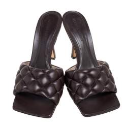 مملوكة مسبقًا Bottega Veneta Brown Leather Lido Sandals Size 39.5