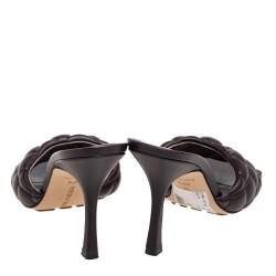 مملوكة مسبقًا Bottega Veneta Brown Leather Lido Sandals Size 39.5