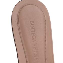 Pre Owned صندل بوتيغا فينيتا ليدا جلد بيج مبطن مقاس 37.5