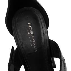 Pre Owned صندل بوتيغا فينيتا جلد إنترشياتو أسود سير كاحل مقاس 38