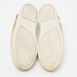 Pre Owned حذاء رياضي بوتيغا فينيتا دودغر جلد إنترشياتو ثلاثي اللون سليب أون مقاس 41