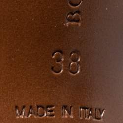 Pre Owned Bottega Veneta Blue Satin Cut-Out Ankle-Strap Sandals Size 38