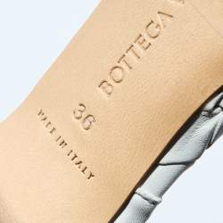 مملوكة مسبقًا صندل سلايد بوتيغا فينيتا ليدو جلد إنترشياتو أبيض مقاس 36